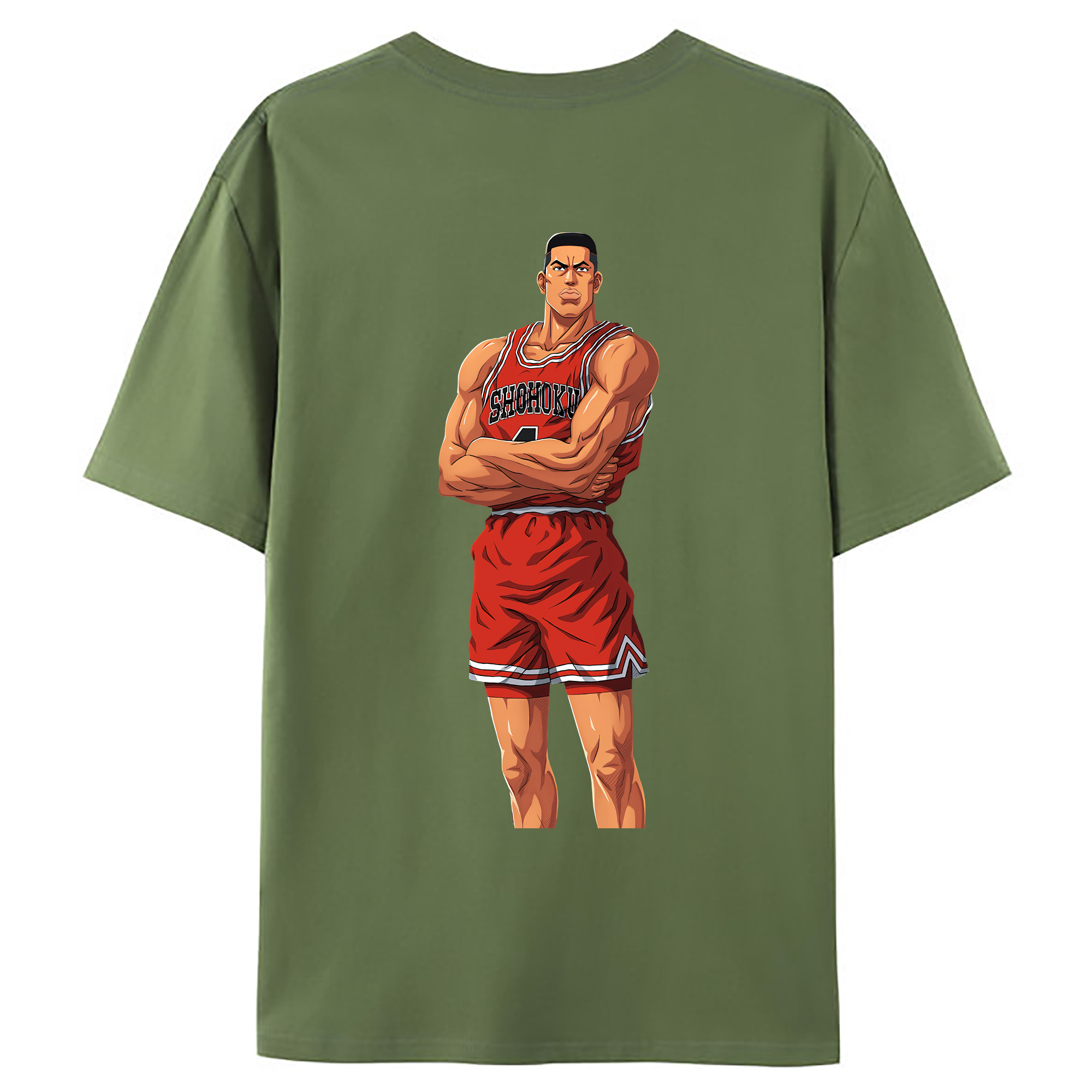 （画像用） SLAM DUNK／スラムダンク 綿100％ メンズ半袖Tシャツ（バックプリント） 通気性